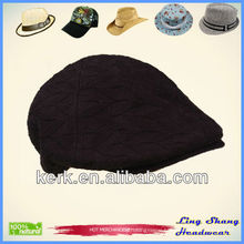 LSC49 Ningbo Lingshang Custom Duck-Tongue fashion winter knitted lady beanie hat